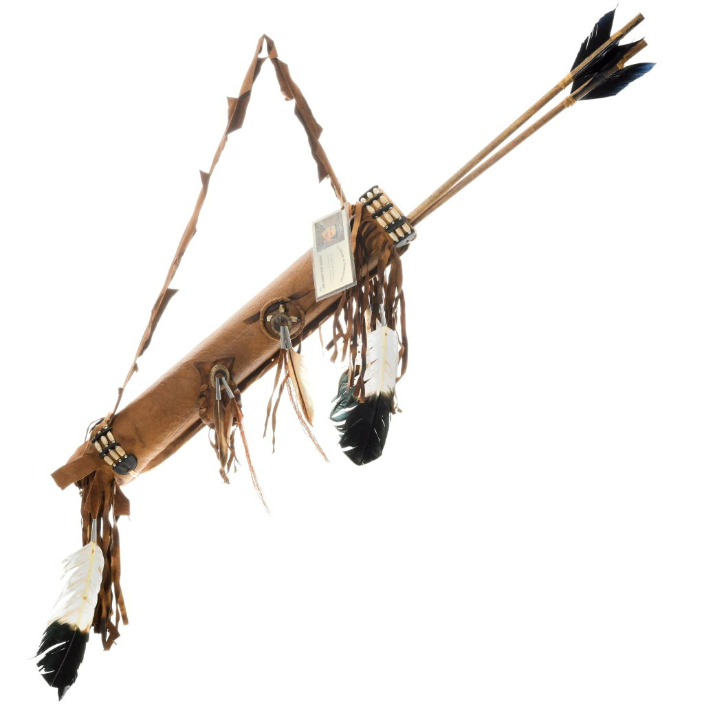 Plains Indian Quiver Arrows Set Medicine Wheel Medicine Bag