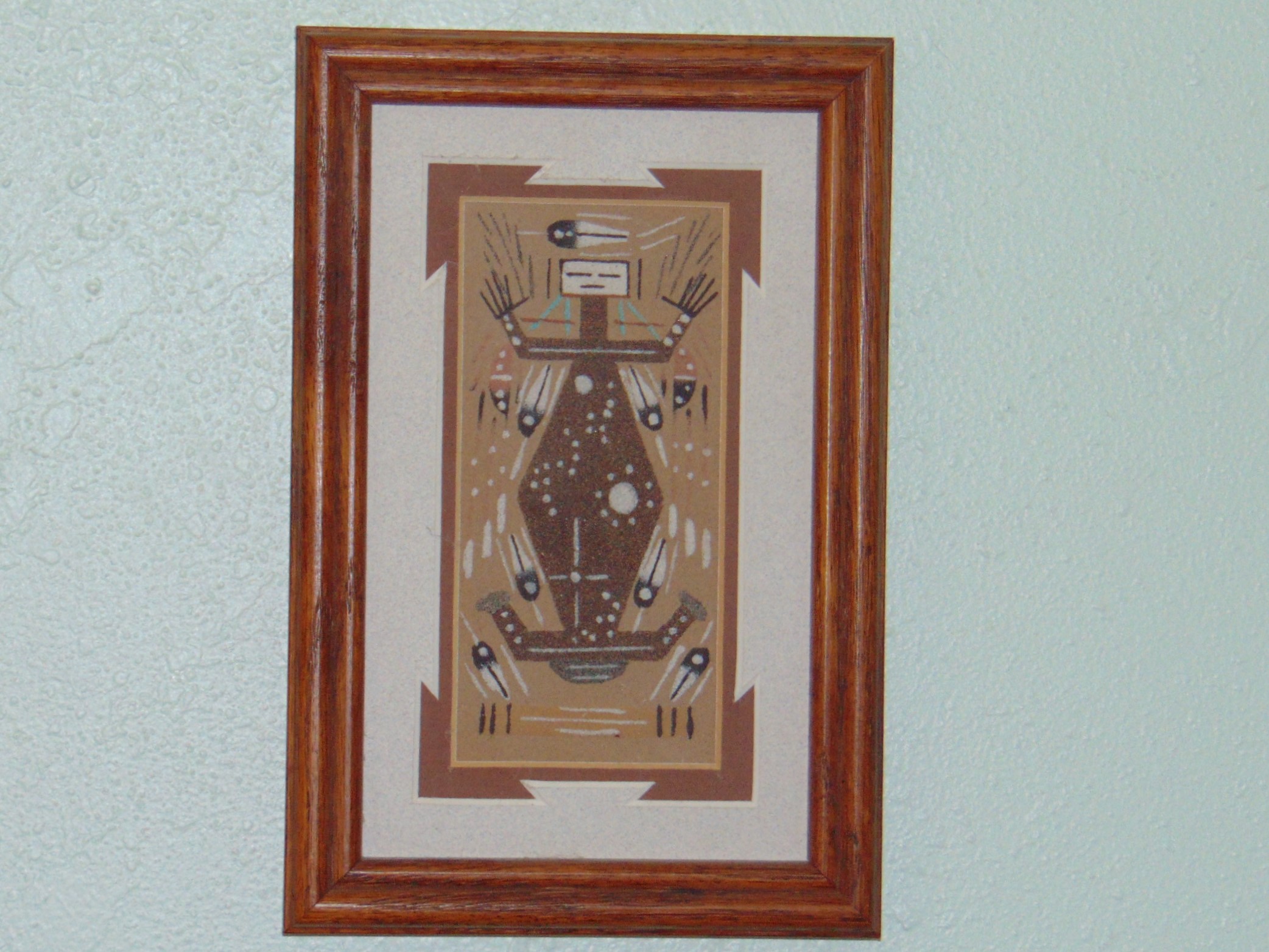 Navajo Framed and Matted Father Sky Sand Painting