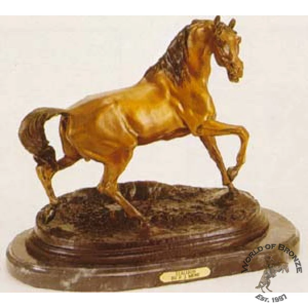 Bronze Wild Stallion Statue by P.J. Mene