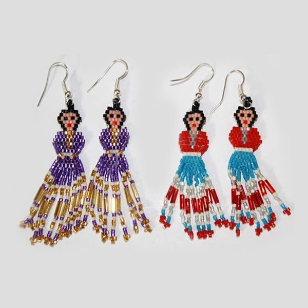 Beaded Navajo doll Earring
