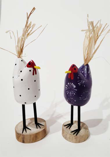 7 inch Folk Art Chicken by Guy and Edith John