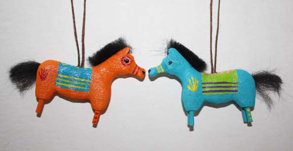 Wooden Paint Horse Ornament