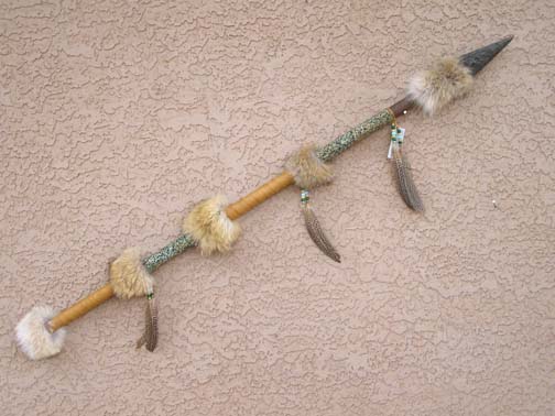 Creek Spear with Coyote Fur