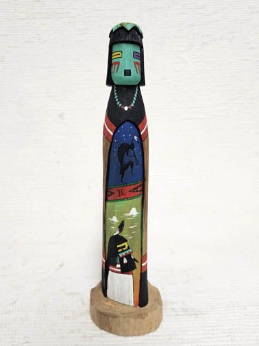  Hopi Carved Flute Katsina Sculpture by Virgil Long