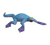 Colorful oaxacan Blue lizard by Bili Mendoza