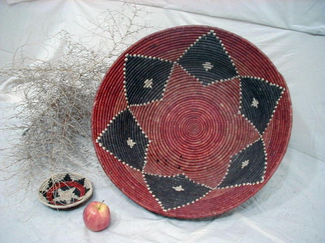 Southwestern Designer decorative hand woven baskets in Native American designs for a southwest or Santa Fe home decor.