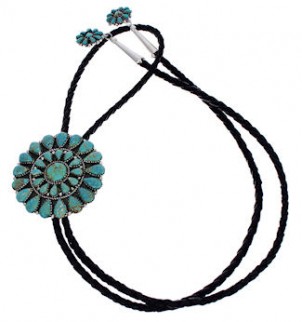 Sterling Silver Jewelry Turquoise Bolo Tie 