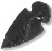 Black Volcanic Obsidian Arrowhead (5 PK)