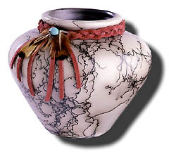 Navajo Indian Made Horsehair Pottery